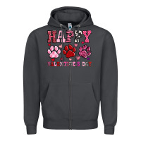 Smoke happy valentine's day paws Zipper Hoodie - OliviaCreatesArt