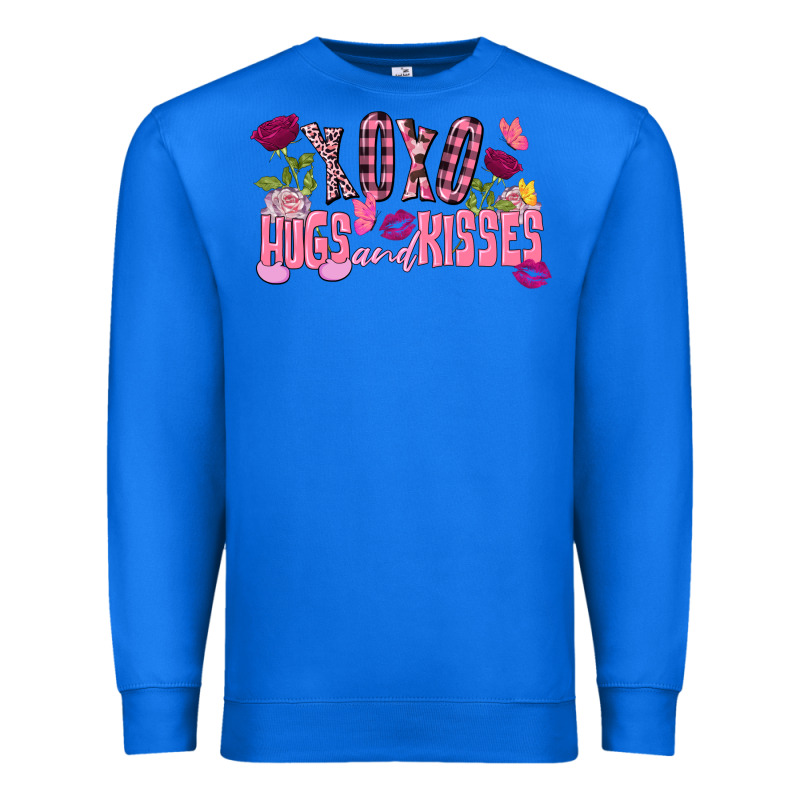 Xoxo Hugs And Kisses Valentine's Day Premium Sweatshirt by FaDigitalArtStudio | Teevron