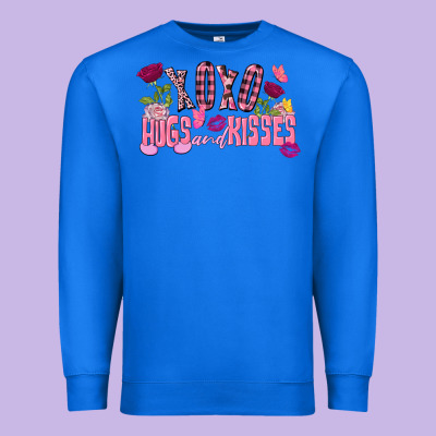 Xoxo Hugs And Kisses Valentine's Day Premium Sweatshirt Designed By Fadigitalartstudio