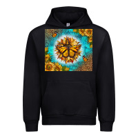 Black Monarch Butterfly Sunflower Urban Hoodie - LillyAllenDesigns