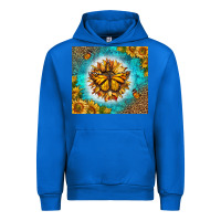 Cobalt Monarch Butterfly Sunflower Urban Hoodie - LillyAllenDesigns