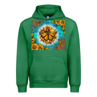 Emerald Monarch Butterfly Sunflower Urban Hoodie - LillyAllenDesigns