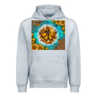 Heather Grey Monarch Butterfly Sunflower Urban Hoodie - LillyAllenDesigns