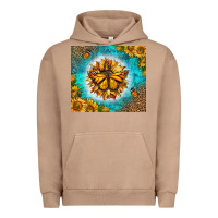 Pigment Burro Monarch Butterfly Sunflower Urban Hoodie - LillyAllenDesigns