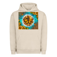 Pigment French Oak Monarch Butterfly Sunflower Urban Hoodie - LillyAllenDesigns