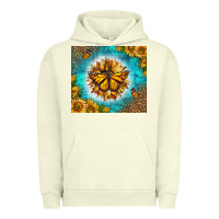 Pigment Pistachio Monarch Butterfly Sunflower Urban Hoodie - LillyAllenDesigns