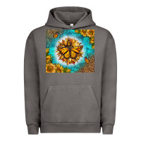 Pigment Tornado Monarch Butterfly Sunflower Urban Hoodie - LillyAllenDesigns