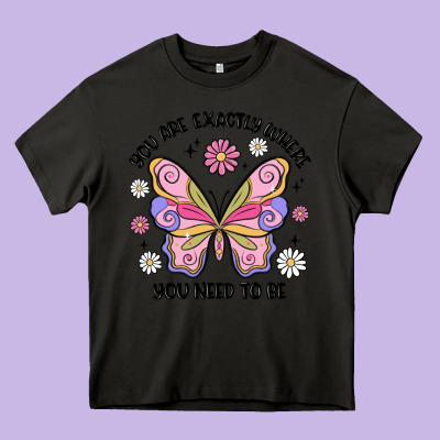 You Are Exactly Where You Need To Be Heavy Core Tee Designed By Maliassmallbusiness