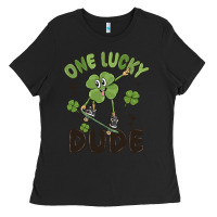 Black one lucky dude Ladies Tee - MaliasSmallBusiness