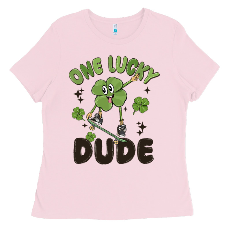 One Lucky Dude Ladies Tee by MaliasSmallBusiness | Teevron