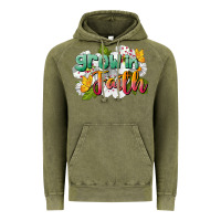 Vintage Olive Grow In Faith Vintage Hoodie - LillyAllenDesigns