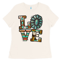 Bone turquoise serape love Ladies Tee - Jasminsmagicworld
