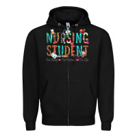 Black nursing student no sleep no money no life Zipper Hoodie - OliviaCreatesArt