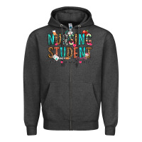 Charcoal Heather nursing student no sleep no money no life Zipper Hoodie - OliviaCreatesArt