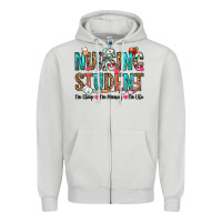 Nursing Student No Sleep No Money No Life Zipper Hoodie | Teevron