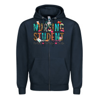 Navy nursing student no sleep no money no life Zipper Hoodie - OliviaCreatesArt