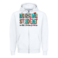 White nursing student no sleep no money no life Zipper Hoodie - OliviaCreatesArt