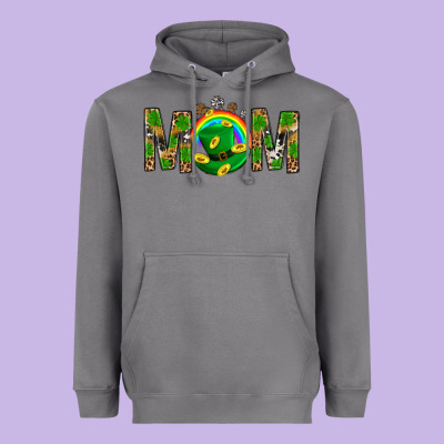 Western Mom With Shamrocks Heavyweight Hoodie Designed By Bundleandbundleshop