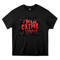 Black true crime junkie Heavy Core Tee - MaliasSmallBusiness
