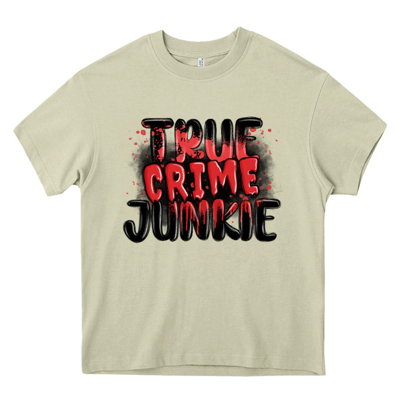 True Crime Junkie Heavy Core Tee by MaliasSmallBusiness | Teevron