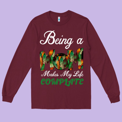 Being A Mom Makes My Life Complete For Dark Long Sleeve Tee Designed By Bettercallsaul