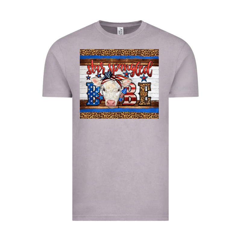 4th Of July Western Star Spangled Baby Cow Vintage Tee by LillyAllenDesigns | Teevron