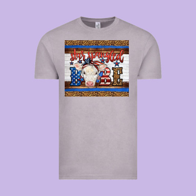 4th Of July Western Star Spangled Baby Cow Vintage Tee Designed By Lillyallendesigns