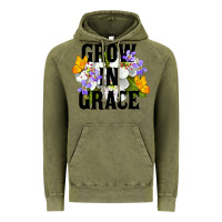 Vintage Olive Grow In Grace Vintage Hoodie - LillyAllenDesigns
