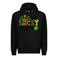 Black St. Patrick's Day One lucky Heifer Premium Hoodie - OliviaCreatesArt