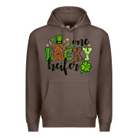 Coffee St. Patrick's Day One lucky Heifer Premium Hoodie - OliviaCreatesArt
