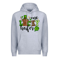 St. Patrick's Day One Lucky Heifer Premium Hoodie | Teevron