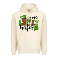 Tofu St. Patrick's Day One lucky Heifer Premium Hoodie - OliviaCreatesArt