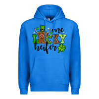 True Royal St. Patrick's Day One lucky Heifer Premium Hoodie - OliviaCreatesArt