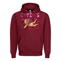 Burgundy cupid s dating service Zipper Hoodie - OliviaCreatesArt