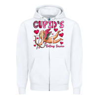White cupid s dating service Zipper Hoodie - OliviaCreatesArt