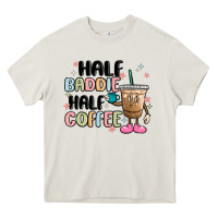 Cream half baddie half coffee Heavy Core Tee - MaliasSmallBusiness