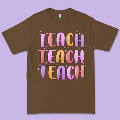 Teach Teach Varsity Premium Tee Designed By Maliassmallbusiness