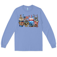 Colony Blue 4th of july skeleton coffee cups Long Sleeve Tee - Jasminsmagicworld