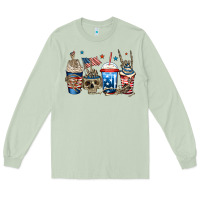 Matcha 4th of july skeleton coffee cups Long Sleeve Tee - Jasminsmagicworld