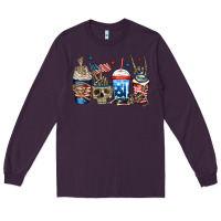 Plum 4th of july skeleton coffee cups Long Sleeve Tee - Jasminsmagicworld