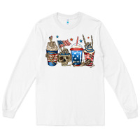 White 4th of july skeleton coffee cups Long Sleeve Tee - Jasminsmagicworld