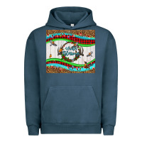 Pigment Midnight Navy winter blessings leopard Urban Hoodie - LillyAllenDesigns