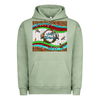 Pigment Oil Green winter blessings leopard Urban Hoodie - LillyAllenDesigns