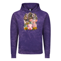 Cloud Purple Western Pigs with Crosses Vintage Hoodie - LillyAllenDesigns