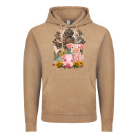 Vintage Coffee Western Pigs with Crosses Vintage Hoodie - LillyAllenDesigns