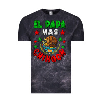 Cloud Black El Papa Mas Chingon Mexican Flag Vintage Tee - LillyAllenDesigns