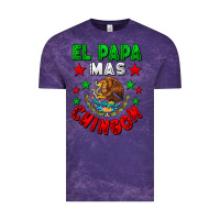 Cloud Purple El Papa Mas Chingon Mexican Flag Vintage Tee - LillyAllenDesigns