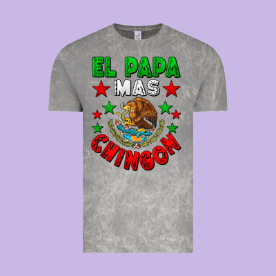El Papa Mas Chingon Mexican Flag Vintage Tee Designed By Lillyallendesigns