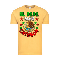 Vintage Mustard El Papa Mas Chingon Mexican Flag Vintage Tee - LillyAllenDesigns
