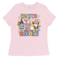 Bubblegum Pink easter  with my gnomies Ladies Tee - MaliasSmallBusiness
